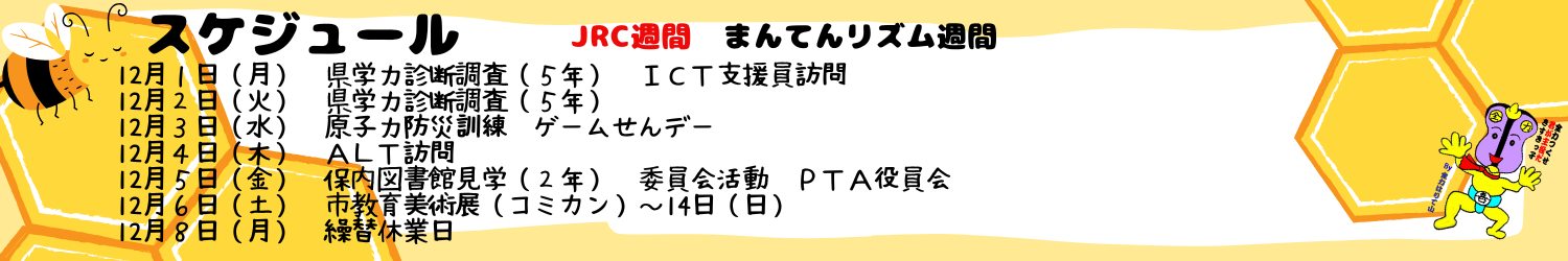 毎週のスケジュール