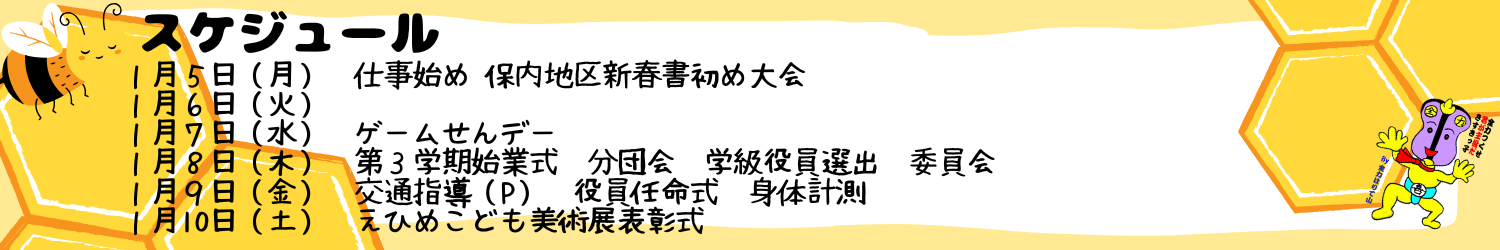 毎週のスケジュール