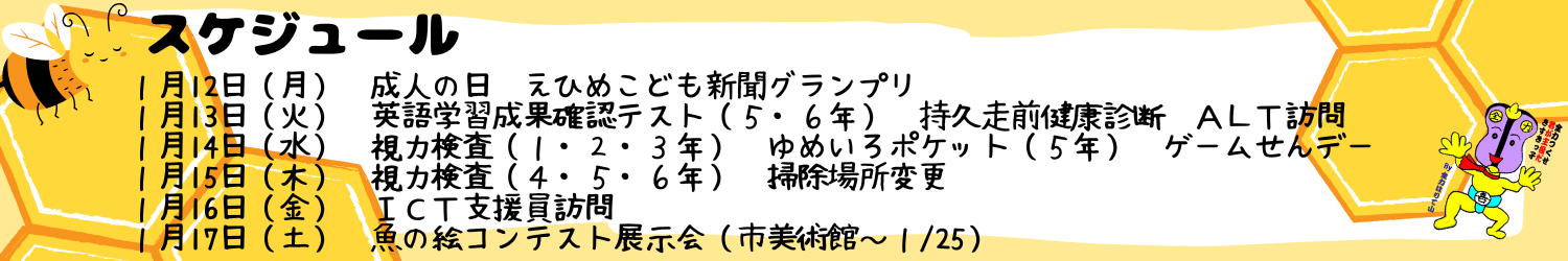 毎週のスケジュール