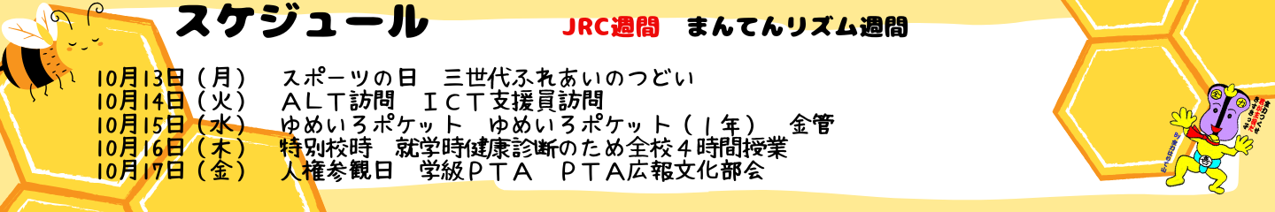 毎週のスケジュール