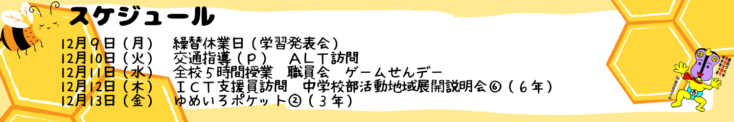 毎週のスケジュール