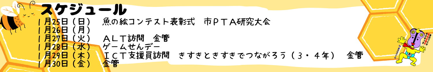 毎週のスケジュール