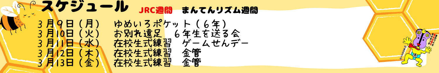 毎週のスケジュール